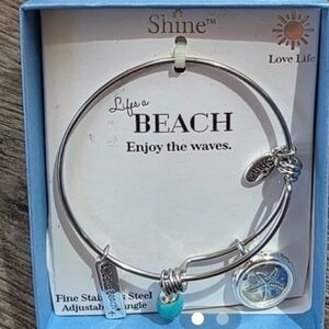 Silver Adjustable Bangle Bracelet *New*